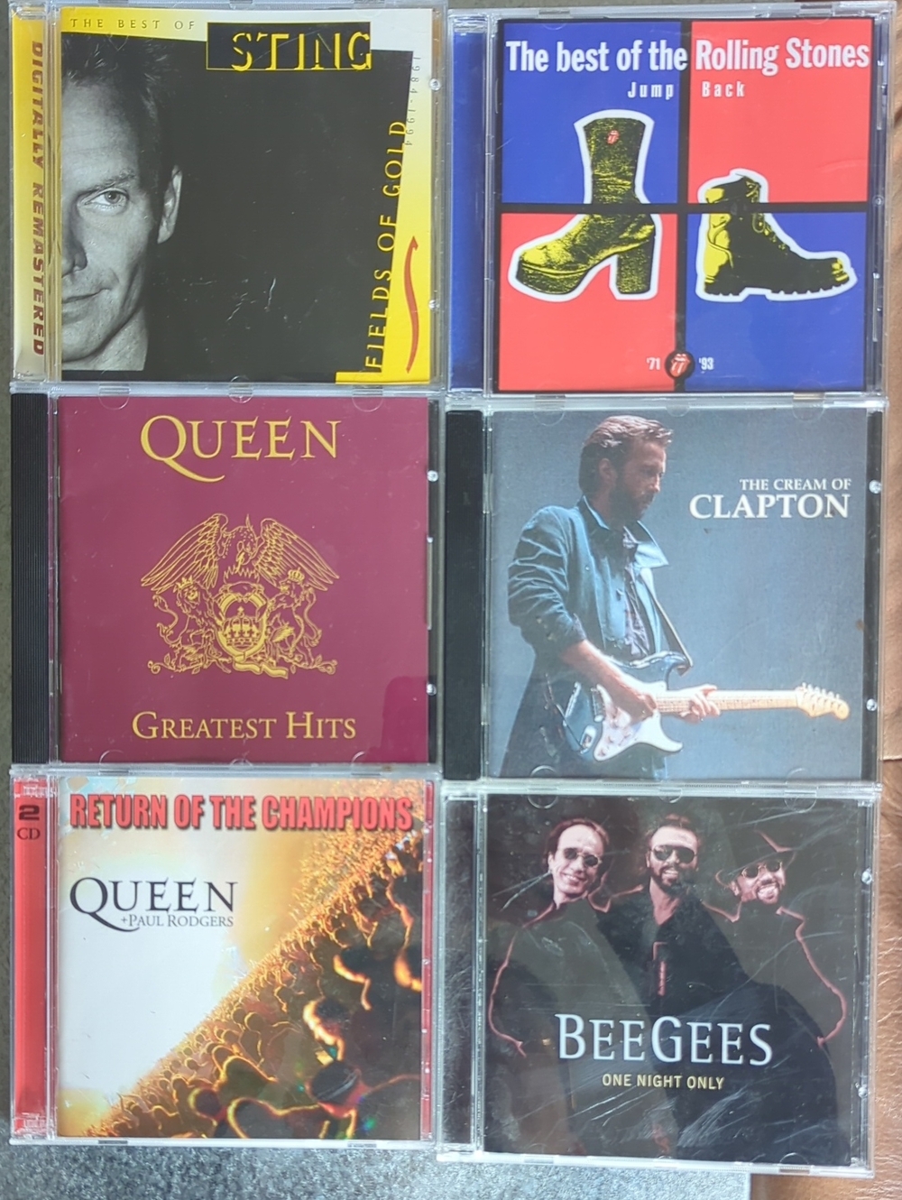 Cd Lot 2 Queen, Clapton, Sting, Rolling Stones, Beegees
